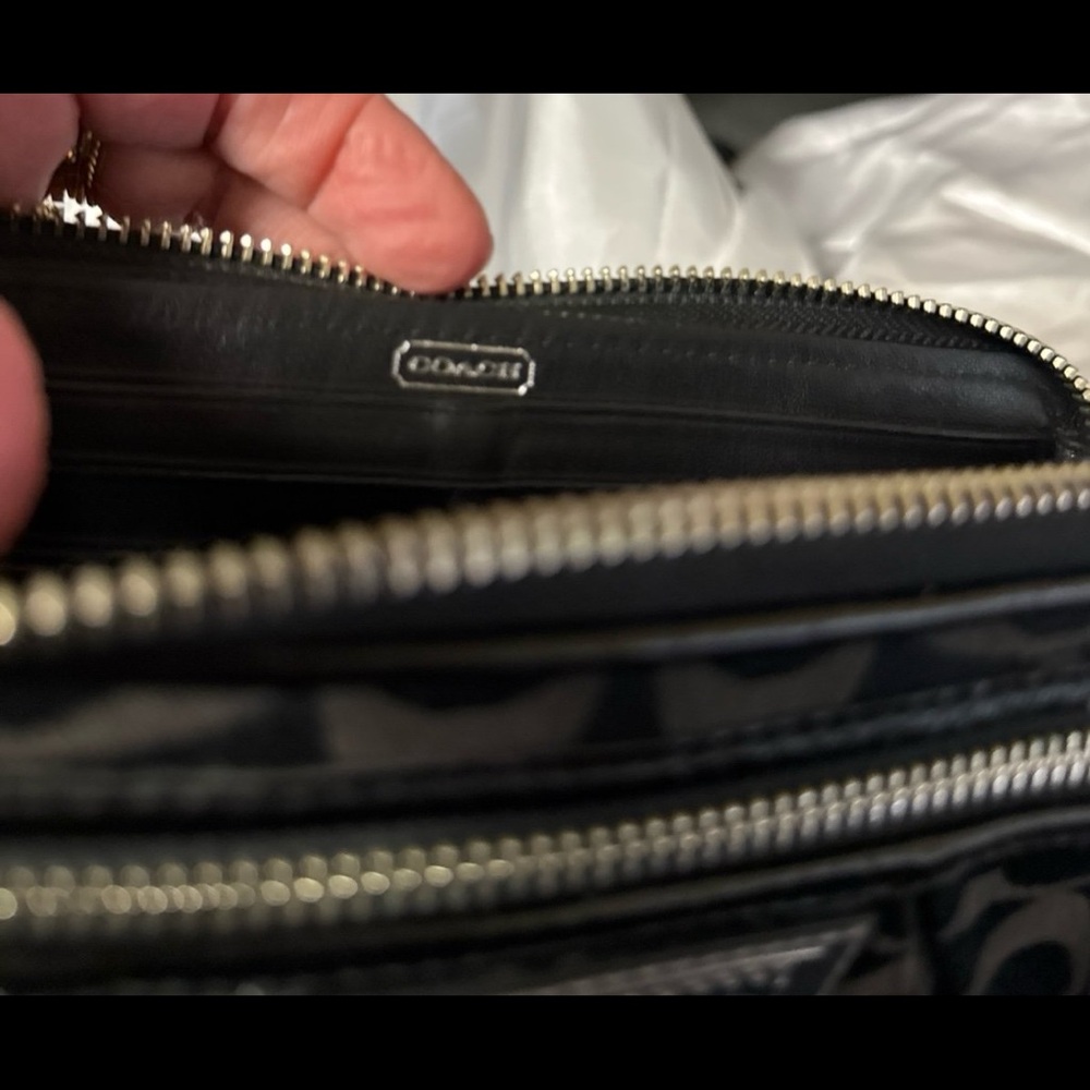 Coach Poppy Black Long Wallet with Silver Hardware - Picture 5 of 5
